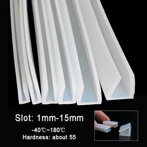 Silicone Rubber U Channel Edging Trim Seal Square U-Shaped Bumper Multiple Sizes - Picture 1 of 7