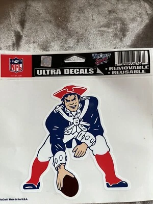 NEW ENGLAND PATRIOTS MASCOT 8"X8" COLOR DIE CUT DECAL BRAND NEW WINCRAFT - Image 1 of 4