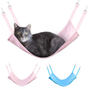 Cat Hanging Hammock Reversible Cage Summer Breathable Swing Bed Sleeping House