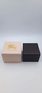 Burberry watch box  warranty card Scatola in pelle marrone + scatola esterna  - Imagen 1 de 19