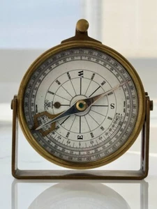 VIntage Brass Navy Compass 1930 - Picture 1 of 8