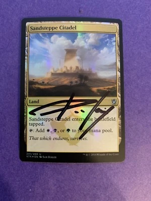 MTG Magic Sandsteppe Citadel FOIL Signed Artist Proof X1 Khans Of Tarkir Burley - Image 1 of 2