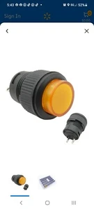 100 16mm Orange Switch self latching. Push button on and off. 3A spst - Picture 1 of 2