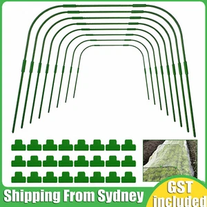 60Pcs Greenhouse Hoop Grow Tunnel Kit Steel Greenhouse Support Hoop Frame DIY AU - Picture 1 of 11