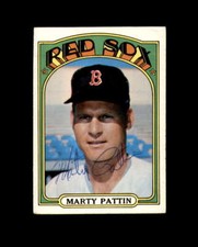 Marty Pattin Hand Signed 1972 Topps Boston Red Sox Autograph