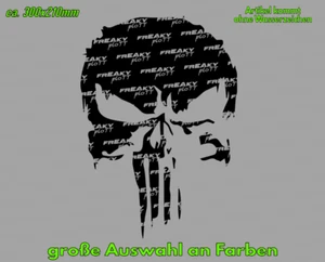 Adesivo Skull XL 30 cm teschio punitore teschio adesivo auto tuning JDM - Foto 1 di 4