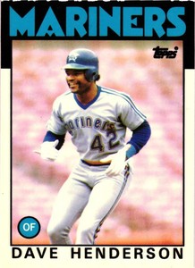 1986 Topps Tiffany Set Break #221 Dave Henderson - Near Mint - Free shipping