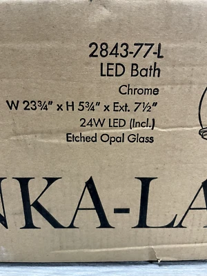 Luz de tocador de baño cromada Minka-Lavery 2843-77-L Hollywood Nights Foto 1 de 4