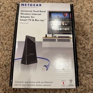 Netgear Universal Dual Band Wireless Internet Adapter TV Blu-Ray WNCE3001 - NEW - Picture 1 of 3