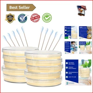 Ready-to-Use Nutrient Agar Petri Dishes Science Kit with Cotton Tipped Sticks - Picture 1 of 10