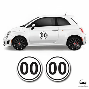 2x Custom Personalised Racing Number Car Bike Quad Bike Vinyl Decal Stickers - Picture 1 of 2