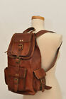 Leather Bag Genuine Men Backpack Laptop S Vintage Shoulder Messenger Rucksack