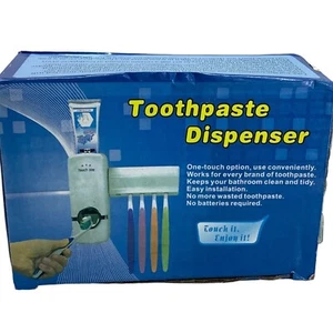 Wall Mounted Toothpaste Squeezer Dispenser NIB Restroom Bathroom Organizer White - Picture 1 of 4