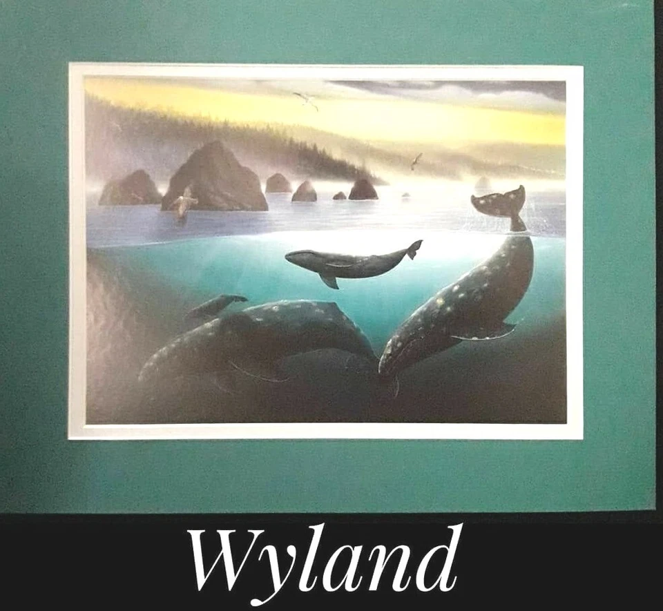 Wyland, 11" x 14" impressão de calendário de belas artes. Montado em núcleo de espuma sem ácido. NOVO! - Imagem 1 de 1