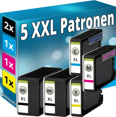 DRUCKFUXX 5x Encre Cartouches pour Canon MAXIFY MB2050 MB2150 MB2155 MB2350 MB2750 MB2755