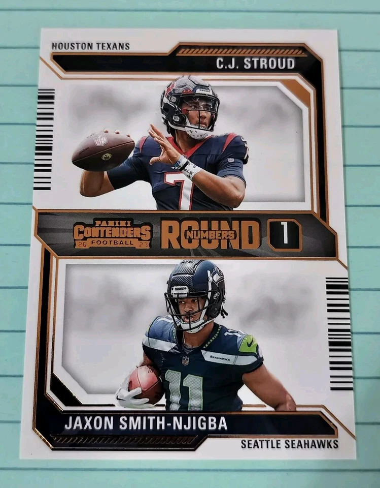 2023 Contenders Round Numbers  CJ Stroud & Jaxon Smith Njigba Bronze Foil - Image 1 of 1