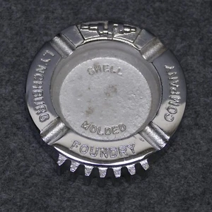 Vintage Lynchburg Foundry Company geformter Aschenbecher Kurbelwellengetriebe Chrom - Bild 1 von 9