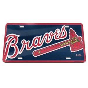 ATLANTA BRAVES SPECIALTY ACRYLIC CAR LICENSE PLATE MLB LICENSED - Picture 1 of 1