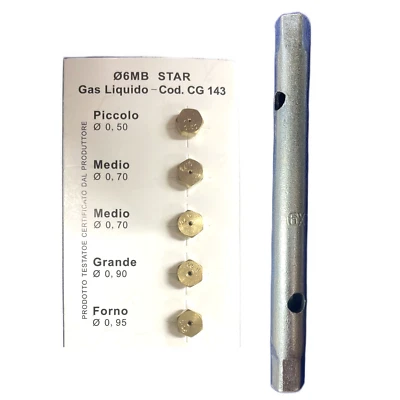 DE'LONGHI DELONGHI ELBA UGELLI CUCINA 6 MB 4 FUOCHI + FORNO GPL BOMBOLA + CHIAVE 6/7