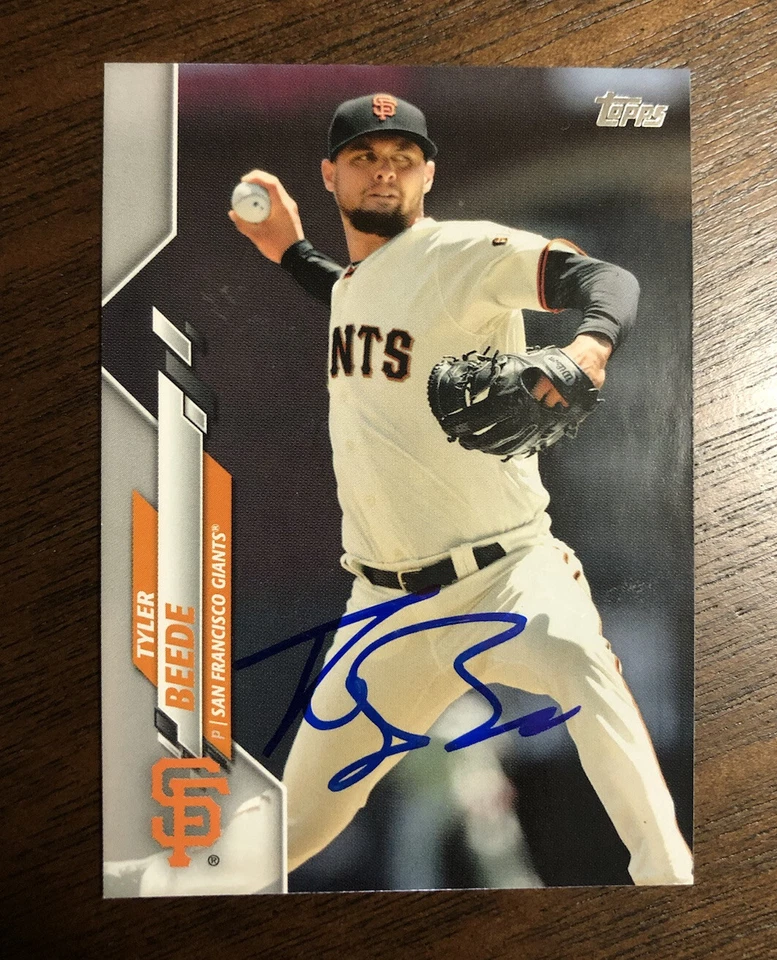 Tarjeta coleccionable Topps #67 2020 autógrafo de Tyler Beede Gigantes de San Francisco Foto 1 de 1
