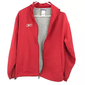 Reebok Jacket Mens XXS 2XS Red White Full Zip Active Casual Full Zip Adult * - Picture 1 of 7