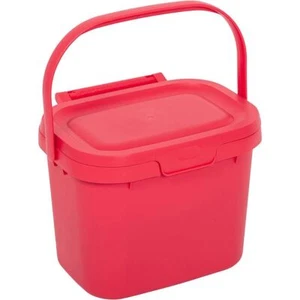Addis Everyday Kitchen Food Waste Compost Caddy Bin, 4.5 Litre, Pomegranate - Picture 1 of 1