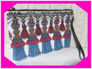 BRIGHTON TANGIER TASSEL WRISTLET POUCH Nwtag $95 60% - Picture 1 of 3