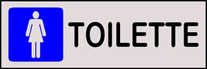 Targa in alluminio color satinato 15 x 5 cm TOILETTE DONNA - Imagen 1 de 1