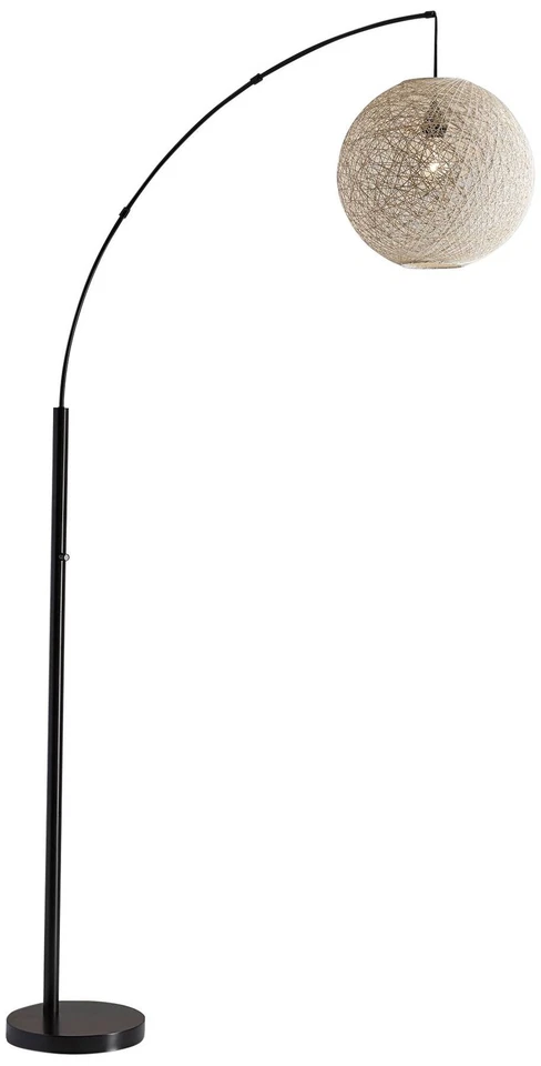 Adesso Havana 76 1/2" Antique Bronze Metal Modern Arc Floor Lamp - Image 1 of 1