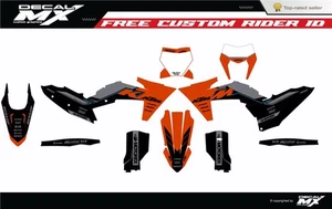 Fits KTM EXC EXC-F XC-W XCF-W 2024/25 and KTM-SX-XC-SXF-XCF-2023/24 graphic kit - Picture 1 of 2