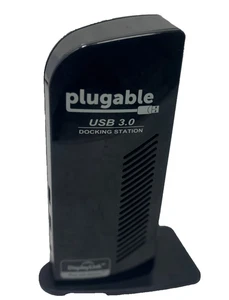 Plugable USB 3.0 Universal Laptop Docking Station Dual Monitor Windows UD-3900 N - Picture 1 of 3