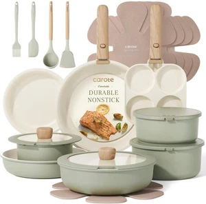 CAROTE 25pcs Pots and Pans Set Non Stick, Cookware Sets, Kitchen Set - Picture 1 of 7