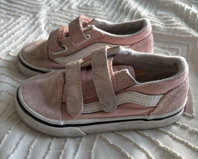 Zapatillas Vans Old Skool para niños pequeños talla 8 rosa claro Foto 1 de 4