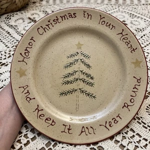 Park Designs Holiday Sentiments Landhaus Teller 9,5" Runde Platte - Bild 1 von 3