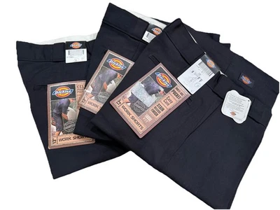 3 PARES DICKIES TALLA 28 PANTALONES CORTOS DE TRABAJO PARA HOMBRE NEGROS HOLGADOS ENTREPIERNA 13" NUEVOS Foto 1 de 4