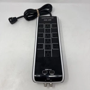 Monster - Power Platinum 1200 12-Outlet/2-USB Surge Protector Strip - Black - Picture 1 of 9