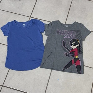 Old Navy & Disney Girls Kids Casual t-Shirts size 6-7 - Picture 1 of 5