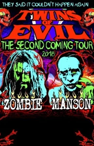 Marilyn Manson & Rob Zombie Twins Of Evil Tour Concert Poster The Second Coming - Picture 1 of 1