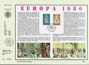 CYPRUS 1980 EUROPA PHILOSOPHY PHILOSOPHER ZENON St. BARNABAS F. DAY CANCEL CARD - Picture 1 of 1