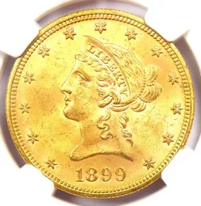 1899 Liberty Gold Eagle $10 Coin - Certified NGC MS64 (Choice BU UNC) - Rare! - Picture 1 of 5