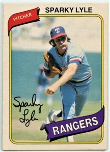 1980 O-PEE-CHEE BASEBALL #62 SPARKY LYLE - TEXAS RANGERS EX RAW (P26-06) - Imagen 1 de 4