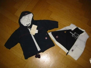 Chaqueta de invierno Miniman con chaleco reversible marino peluche NUEVO 67/68 - Imagen 1 de 3