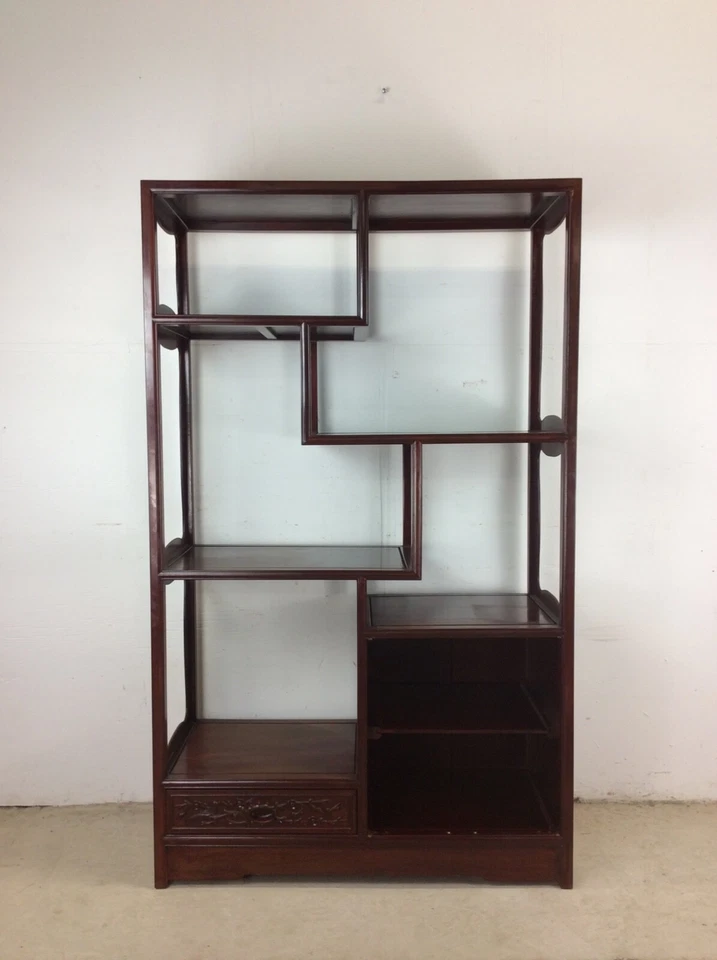 librería asiática vintage con cajón y armario pequeño Foto 1 de 4