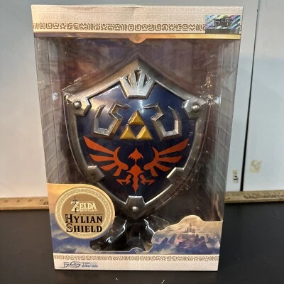 Legend Of Zelda Hylian Shield 12"  Painted Statue First 4 Figure Magnetic Base - Image 1 of 4
