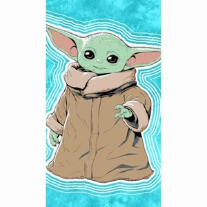 Toalla de playa de gran tamaño Star Wars Mandalorian Grogu Baby Yoda 40"" x 72"" The Force - Imagen 1 de 4