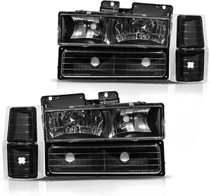 Conjunto de faros compatible con 1994-1999 Chevy C/K Series 1500 2500 3500/Tah - Imagen 1 de 7