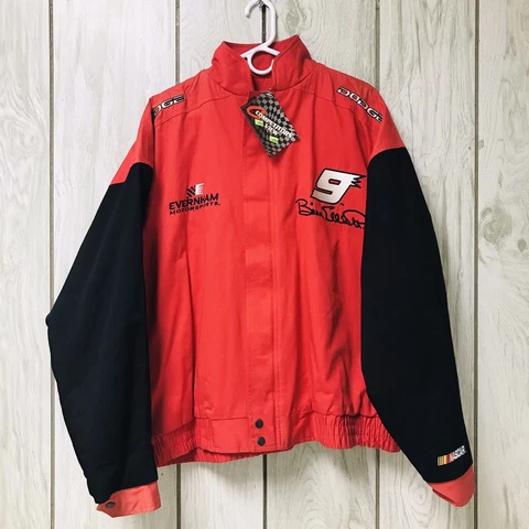 Vintage Competitors View Men Bill Elliott Dodge Full Zip NASCAR Racing Jacket XL Cover
