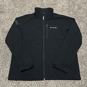 Columbia Size XL X-Large Microsoft Black Soft Shell Mens Full Zip Jacket - Picture 1 of 10