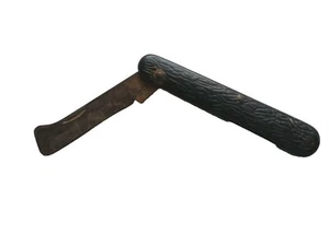 Navaja de Bolsillo Antigua Hoja de Hierro Mango de Baquelita Negra - Imagen 1 de 2