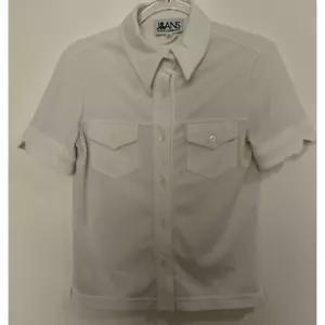 Camicia donna J&ANS Dolce&gabbana con bottoni davanti bianca manica corta tasche con patta M - Foto 1 di 3
